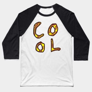 Cool(Yellow Word Design) Baseball T-Shirt